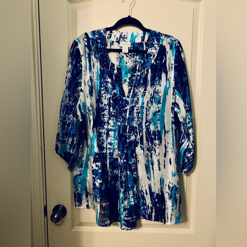 Soft Surroundings Silk Tunic 1X Hand Washable